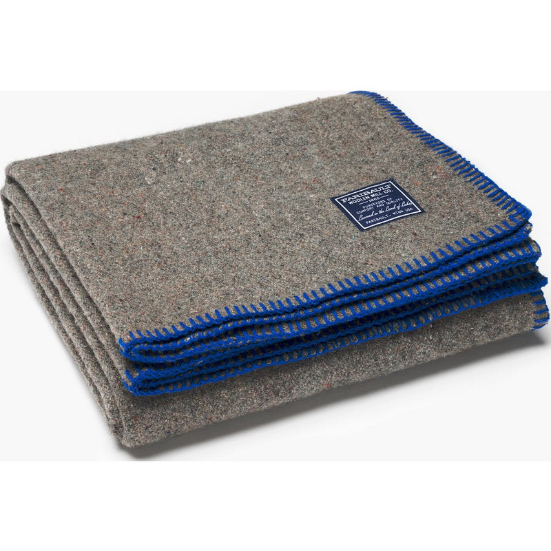Faribault Eco-Woven Wool Throw | Navy 19027 50x72