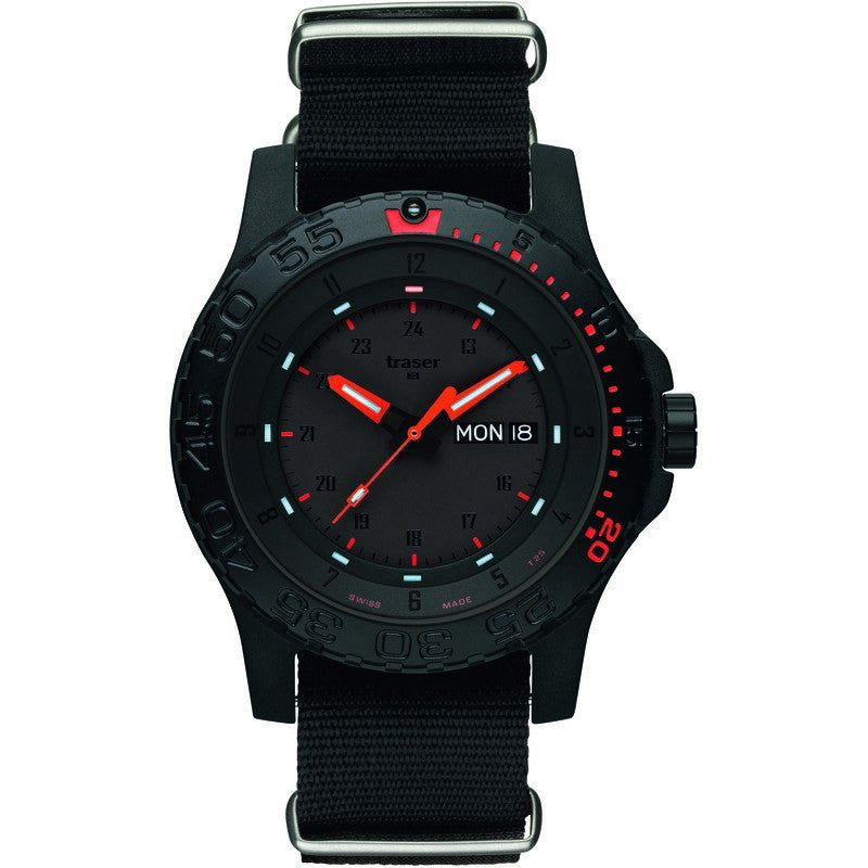 traser H3 Professional Red Combat Men's Watch Nylon Strap
