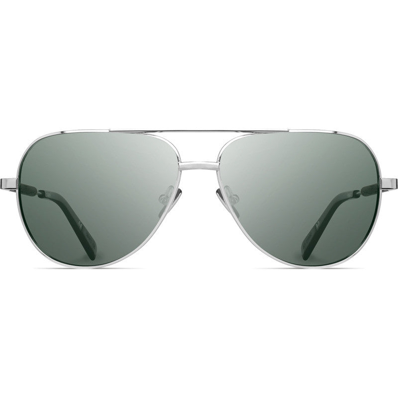 Shwood Redmond Titanium Sunglasses | Silver & Ebony / G15
