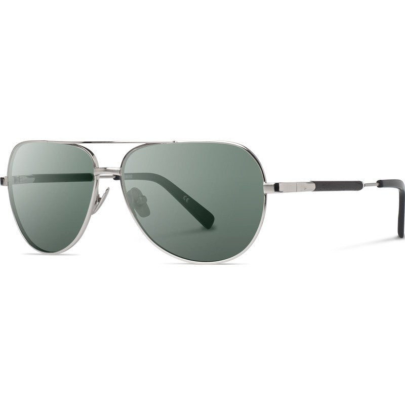 Shwood Redmond Titanium Sunglasses | Silver & Ebony / G15 Polarized