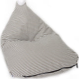 Wild Design Lab Reeve Bean Bag Chair Cover | Grey/White Stripes BBCR