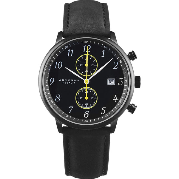 Armogan E.N.B - Silver Black S36 - Men's Chronograph Watch Black