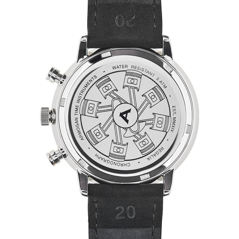 Armogan Regalia Chronograph Watch | Silver Black C33