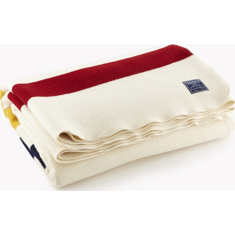 Faribault Revival Stripe Wool Blanket | Bone White 1572 Twin/1589 Queen