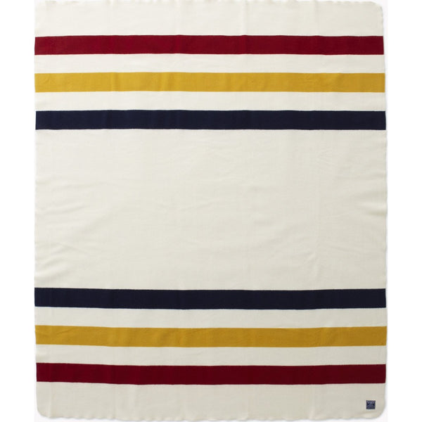 Faribault Revival Stripe Wool Blanket | Bone White 1572 Twin/1589 Queen