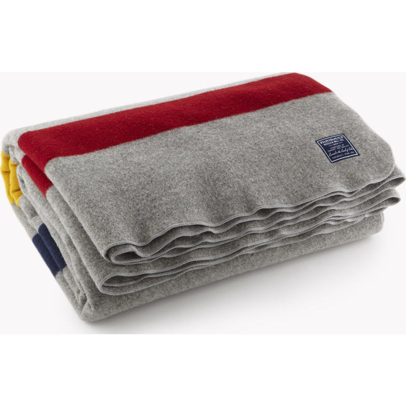 Faribault Revival Stripe Wool Blanket | Gray 1626 Twin/1619 Queen