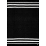 Faribault Revival Stripe Wool Throw | Black Heather 16750 50x72