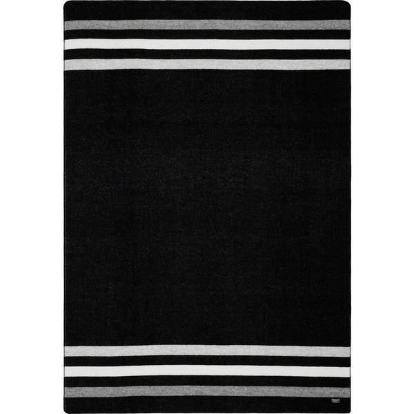 Faribault Revival Stripe Wool Throw | Black Heather 16750 50x72