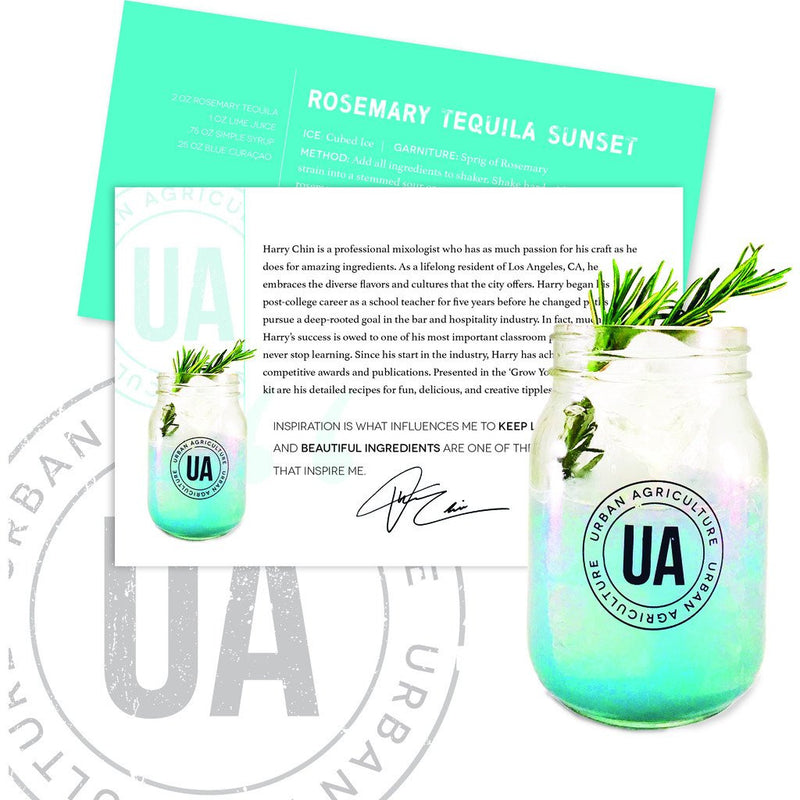 Urban Agriculture Grow Your Own Craft Cocktail Kit | Blue Rosemary Drink GYOCC8