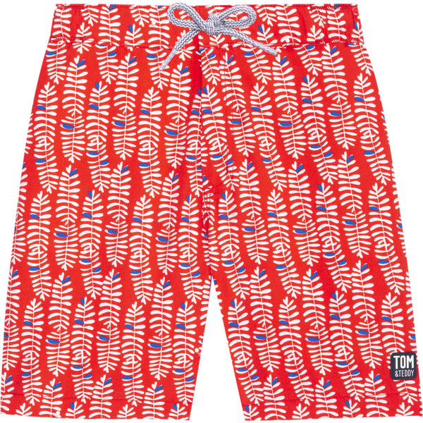 Tom & Teddy Men's Rowan Swim Trunk | Paprika & Blue / 2XL