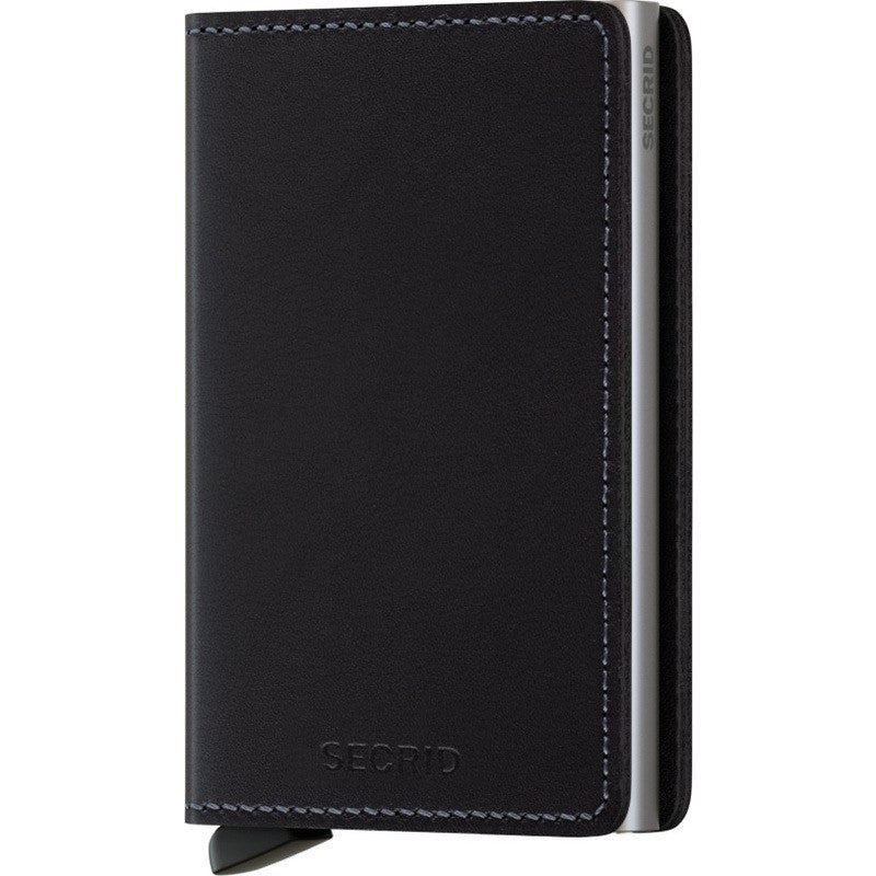 Secrid Slimwallet Original Black Leather RFID Card Case