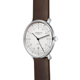 Sternglas Hamburg Automatic Watch | Silver/Premium Dark Brown