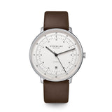 Sternglas Hamburg Automatic Watch | Silver/Premium Dark Brown