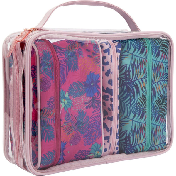 Sunnylife Travel Bag Set of 4 | Large/Electric Bloom