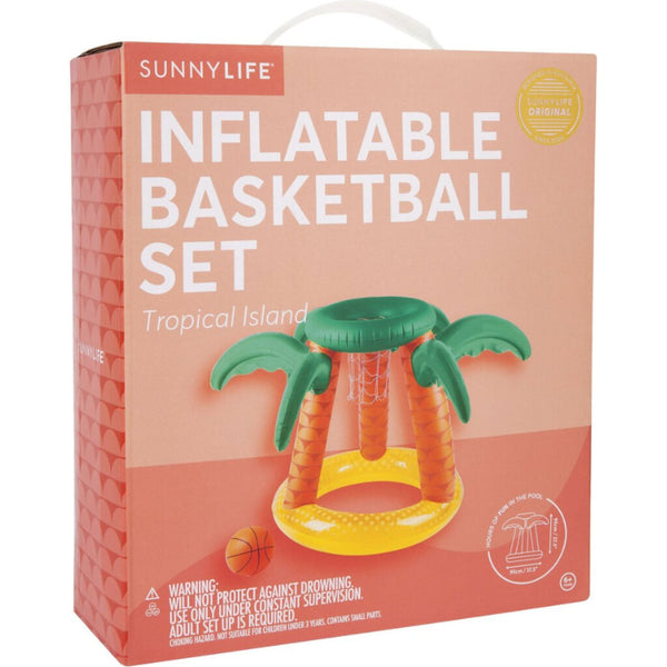 Sunnylife Inflatable Basketball Set | Tropical Island