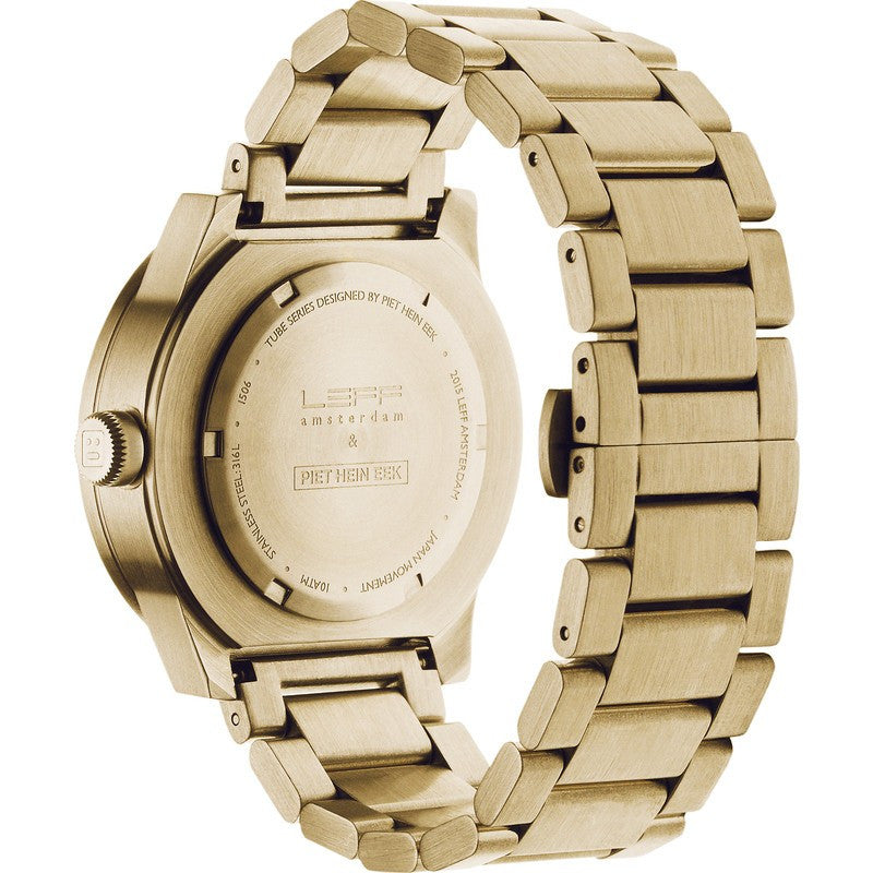 LEFF amsterdam S42 Tube Watch | Brass Plated Stainless Steel