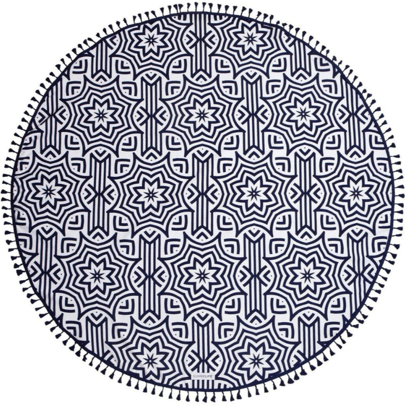 Sunnylife Round Fouta Towel Azule