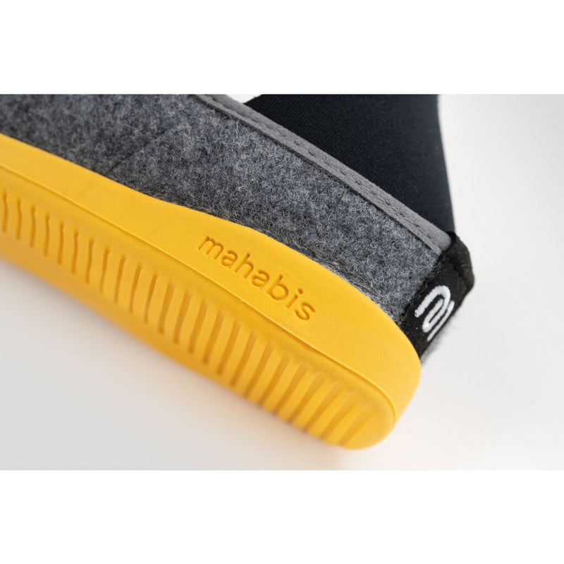 Mahabis Curve Classic Slippers | Light Grey/Yellow