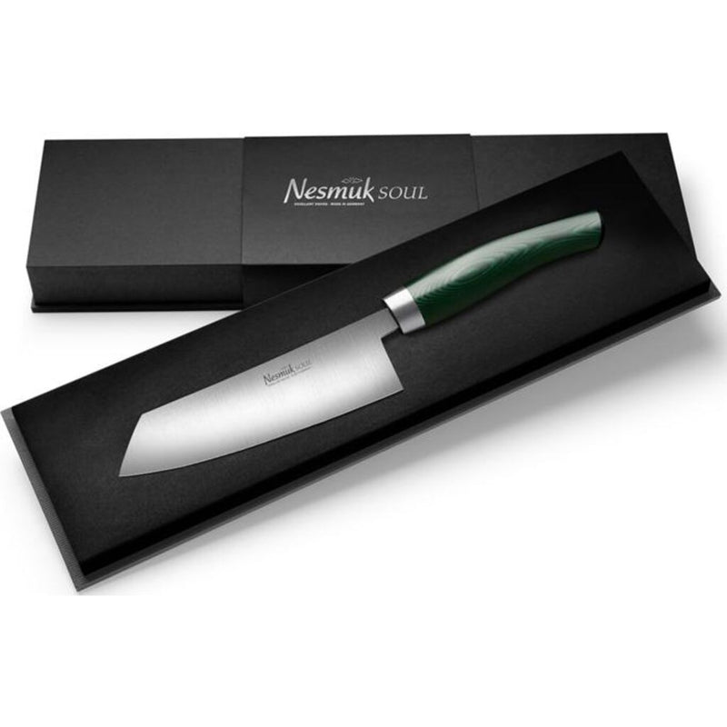 Nesmuk Soul Chef's Knife 140 Micarta Green