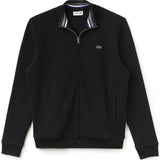 Lacoste Collared Men's Fleece Sweatshirt | Black