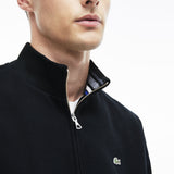 Lacoste Collared Men's Fleece Sweatshirt | Black