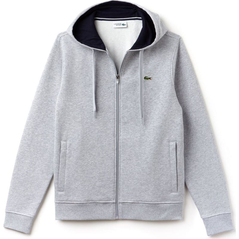 Lacoste Sport Full Zip Men's Hooded Sweatshirt | Silver Chine 