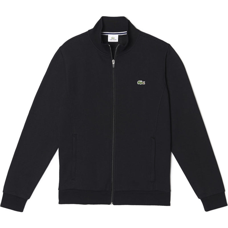 Lacoste Sport Full Zip Collared Men's Fleece Sweatshirt | Black