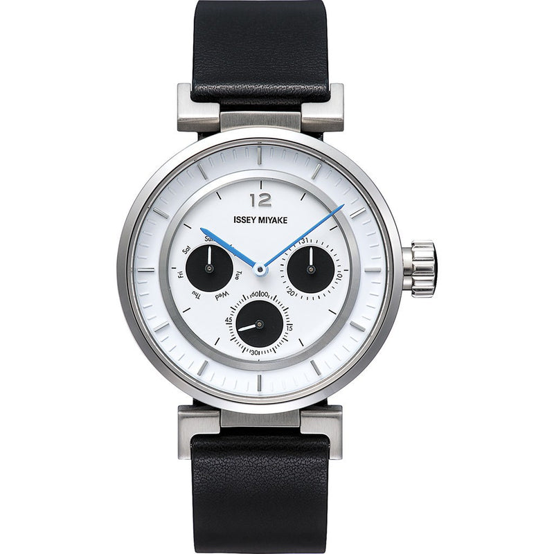 Issey Miyake W-Mini White Watch | Black Leather Silaab02 Pl/3#Iwh2/Bk