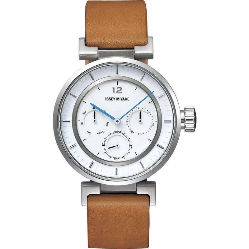 Issey Miyake W-Mini White Watch | Natural Leather Silaab03 Pl/3#Iwh3/Ta