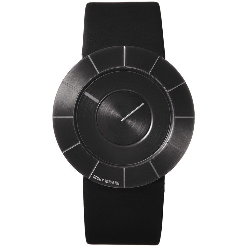 Issey Miyake To Black IP Steel Watch Black Leather SILAN004 – Sportique