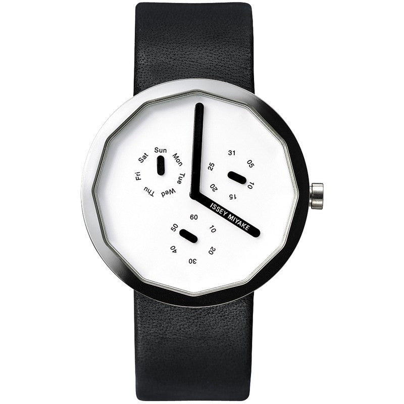 Issey Miyake Twelve 365 White Watch Silver/Leather SILAP007 – Sportique