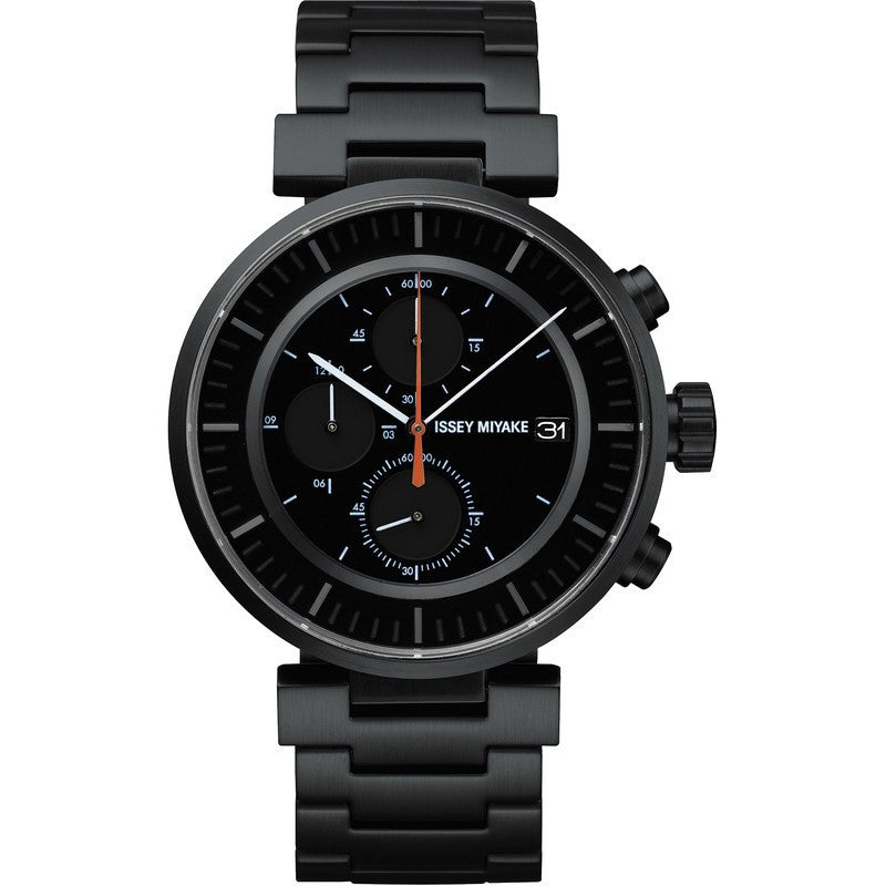 Issey Miyake W Black Chronograph Watch | Steel SILAY002 – Sportique