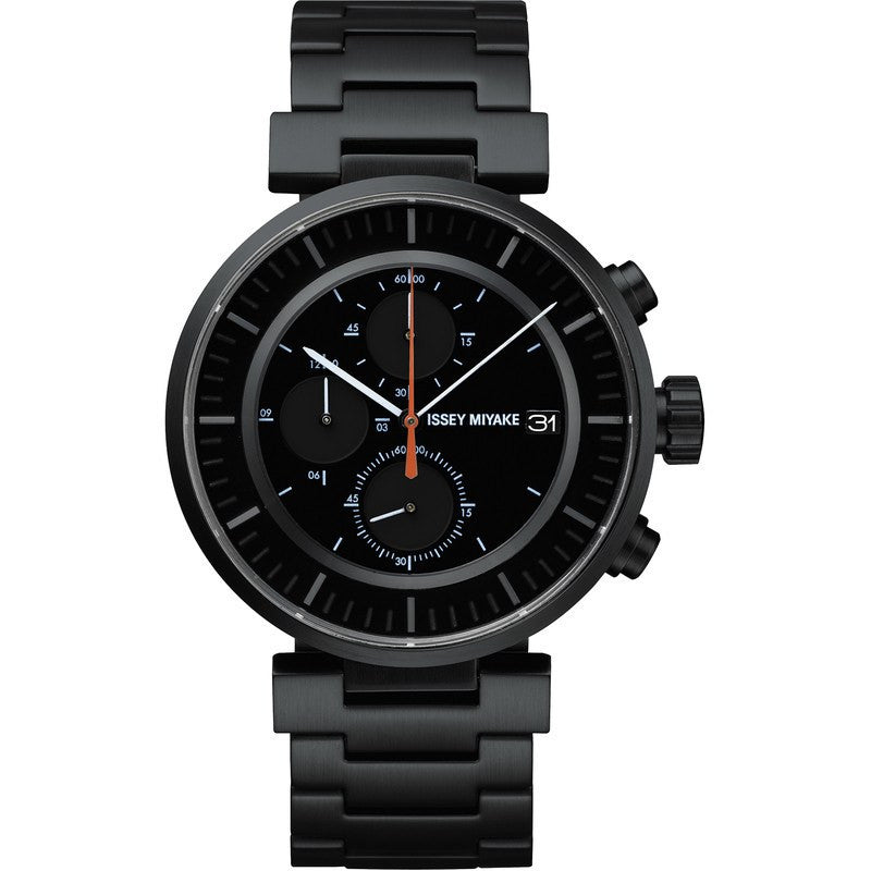 Issey Miyake W Black Chronograph Watch | Steel SILAY002