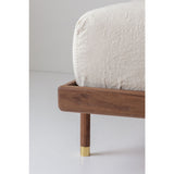 Kalon Simple Wood Bed Frame w/ Headboard | Walnut