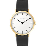 Tsovet SVT-SL37 Gold & White Watch | Black Leather SL441510-03