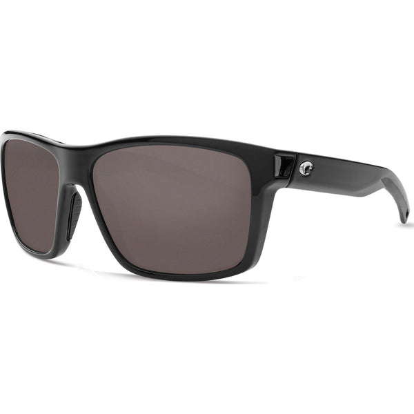 Costa Slack Tide Shiny Black Sunglasses | Gray 580P
