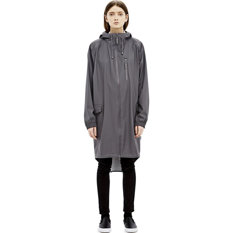 RAINS Waterproof Parka Coat | Smoke 1233 XXS/XS