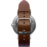 Vestal The Sophisticate Watch | Cordovan/Silver/Metallic White/Swiss Jewel/Movement SPH3L08