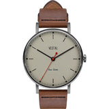 Vestal The Sophisticate Watch | Cordovan/Silver/Metallic White/Swiss Jewel/Movement SPH3L08
