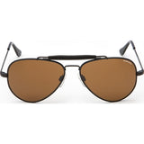 Randolph Engineering Sportsman Matte Black Sunglasses | Tan Polarized PC Skull 61MM SP12432-PC