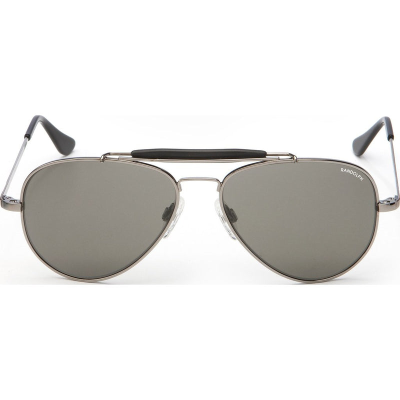 Randolph Engineering Sportsman Gunmetal Sunglasses | Gray Polarized Glass Skull 57MM SP7R434