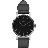 Vestal The Sophisticate 36 Italian Leather Watch | Black/Silver/Black