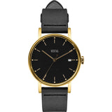 Vestal The Sophisticate 36 Italian Leather Watch | Black/Gold/Black