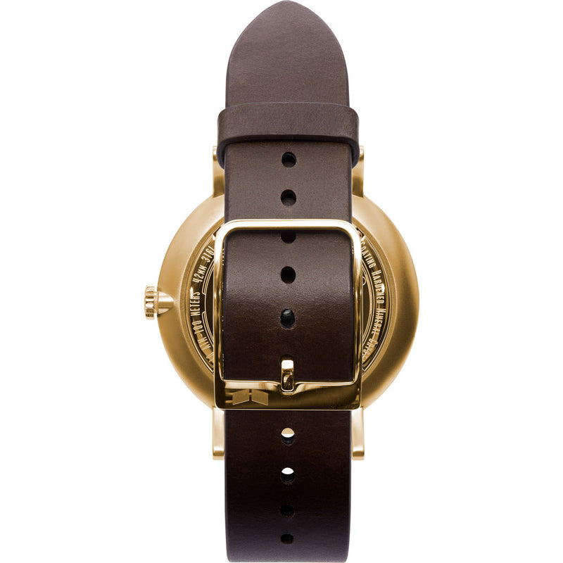 Vestal The Sophisticate 36 Italian Leather Watch | Dark Brown/Gold/Black