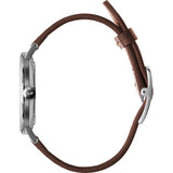 Vestal The Sophisticate 36 Italian Leather Watch | Cordovan/Silver/White-Blue