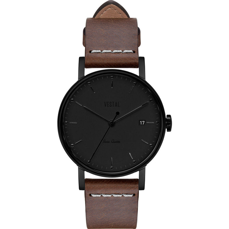 Vestal The Sophisticate 36 Italian Leather Watch | Light Brown/Black
