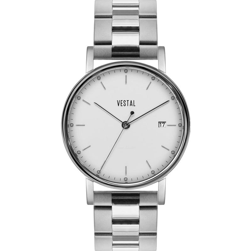 Vestal The Sophisticate 36 3-Link Metal Watch | Silver/White