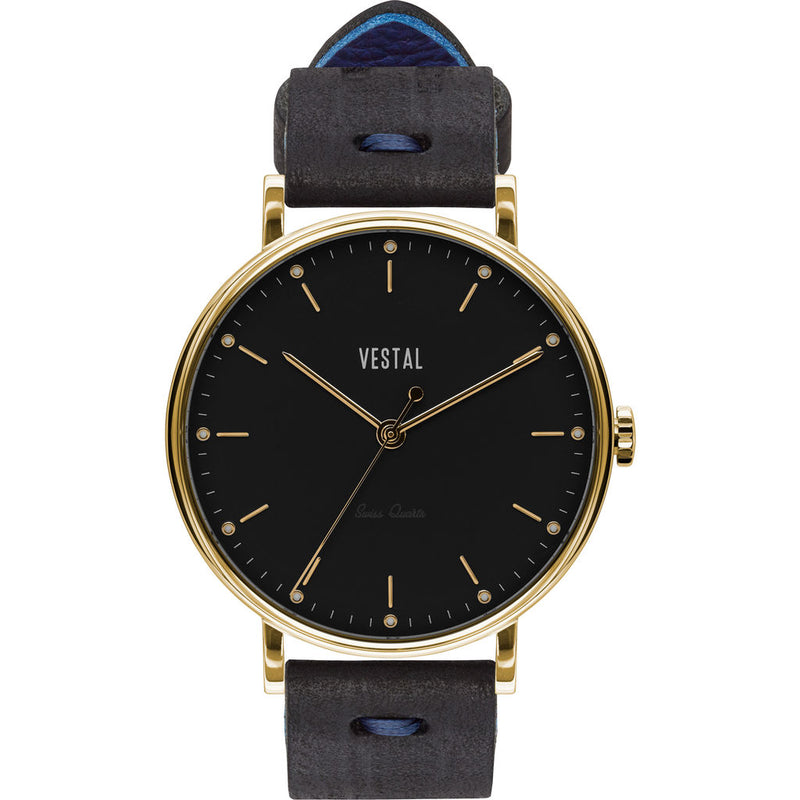 Vestal The Sophisticate Makers Edition Watch | Black-Blue/Gold/Black