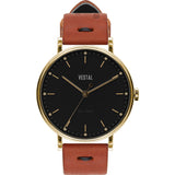 Vestal The Sophisticate Makers Edition Watch | Persimmon-Black/Gold/Black