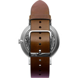 Vestal The Sophisticate Italian Leather Watch | Light Brown/Silver/Black